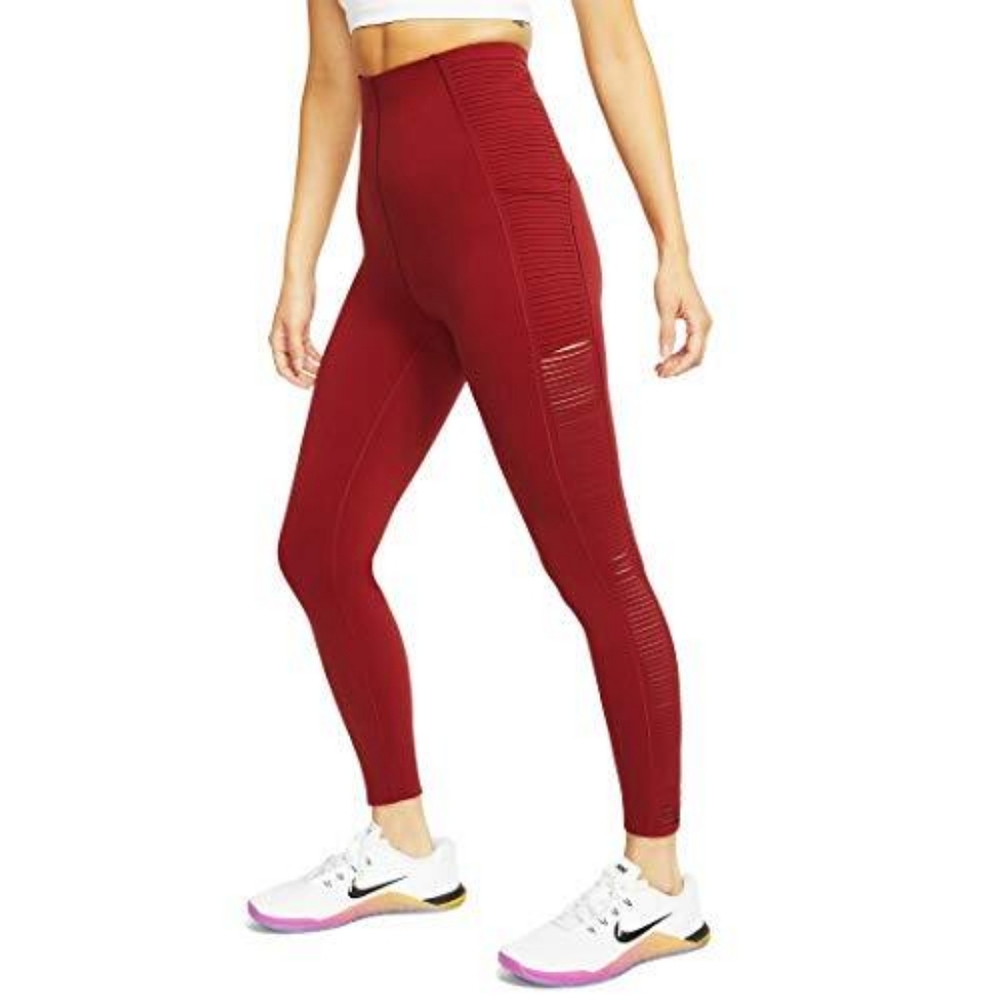 Nike Maroon Women's Fringe Training Boutique Leggings